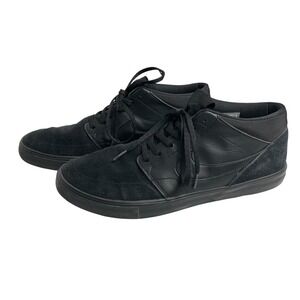 Nike SB Satire Mid Black Leather Suede Skate Shoes Sneakers Mens‎ Mid Top